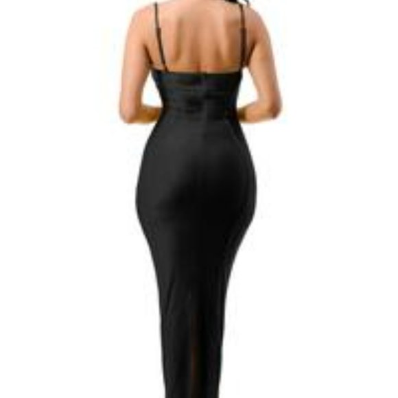 5 ⭐️ Black Corset Dress Just in @The King Kouture Boutique Midi Length Small - Picture 3 of 9